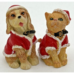 Vintage Humane Society of the United States Christmas Dog/Cat Figurines SKU U219